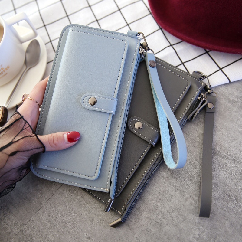 Genuine Leather Designer Long Clutch Wallets for Women