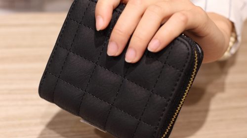 Women Short Wallets PU Leather Female Plaid Purses Plaid Card Holder Wallet Fashion Woman Small Zipper