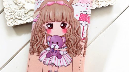 Women Wallets Lovely Dall Girls Coin Purse Fashion Lady Purses PU Leather Clutch Long Moneybags Handbags