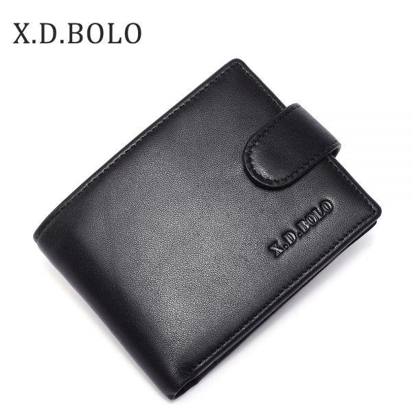 X D BOLO  Mens Wallet Leather Genuine Coin Purses Men Real Leather Wallets Hasp Male