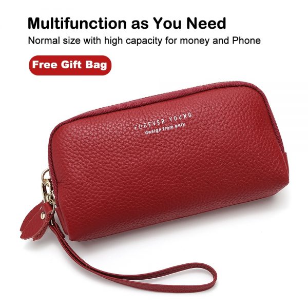 X D BOLO  Fashion Leather Women Wallet High Capacity Credit Cards Luxury Brand Leather Clutch