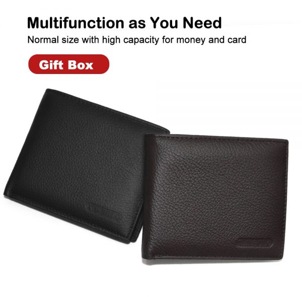 X D BOLO  New Men Wallets Genuine Leather Purse Mens Money Bag Card Holder Wallet
