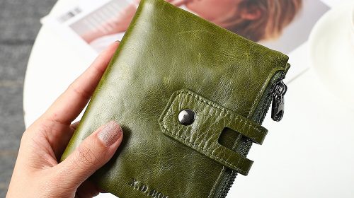X D BOLO Wallet Women Genuine Leather Card Holder Wallets Female Zipper Clutch Ladies Purses with