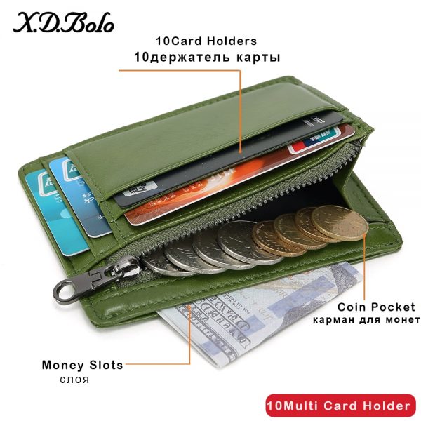 XDBOLO  Wallet Women Small Wallet RFID Card Holders Genuine Leather Women s Wallet with Coin
