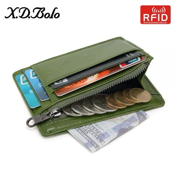 XDBOLO  Wallet Women Small Wallet RFID Card Holders Genuine Leather Women s Wallet with Coin
