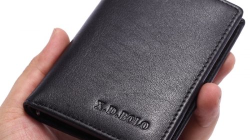 XDBOLO European Best Selling Double ID Window Card Holder Slim Minimalist Front Pocket Genuine Leather Wallets