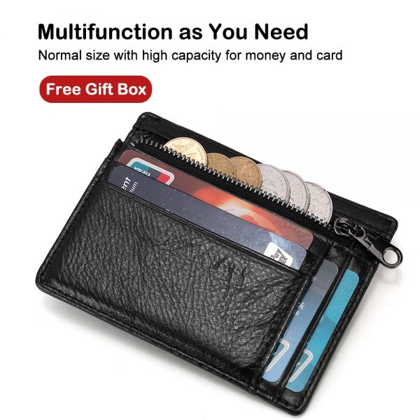 XDBOLO Wallet Male Genuine leather Wallets RFID men card wallet mini card holder with coin pocket