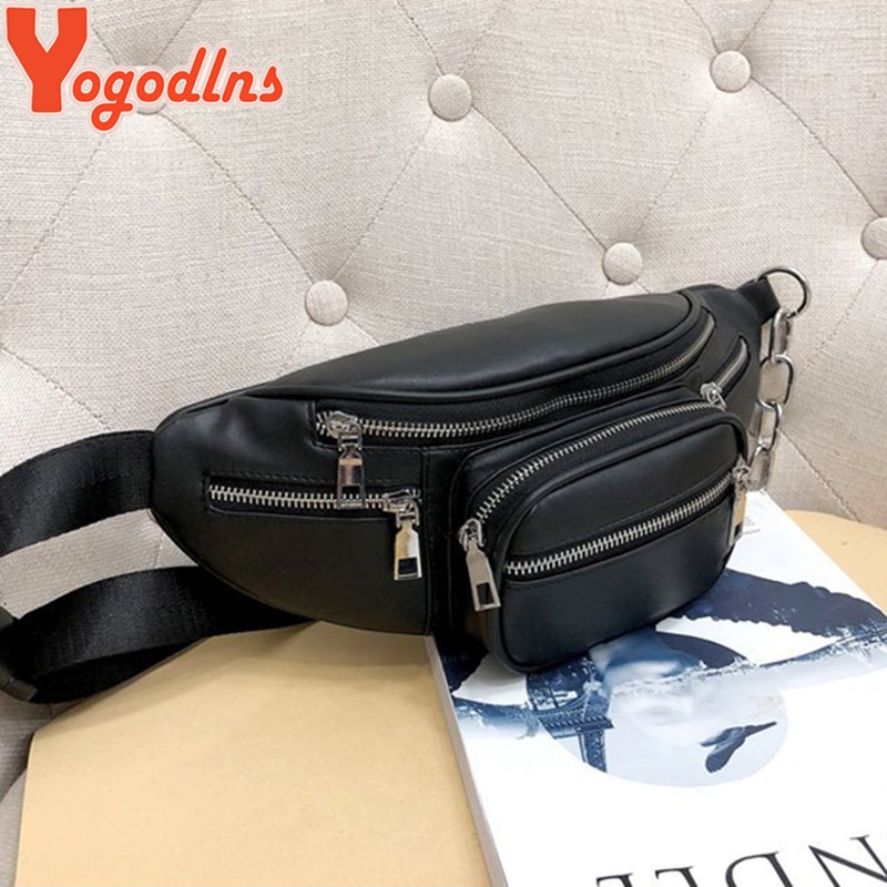 Yogodlns Casual Messenger Bag Fashion Women Shoulder Bag Chest Pack Bag Crossbody Sling Bag Purse PU 1