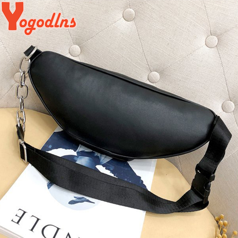 Women's Chest Bag Luxury PU Leather Waist Bag Shoulder Crossbody