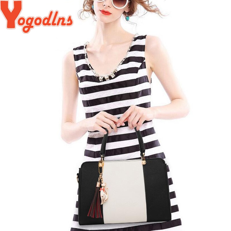Cheap Yogodlns Fashion Contrast color Crossbody Bag Women Handbag Girls  Flap Shoulder Bags Purse