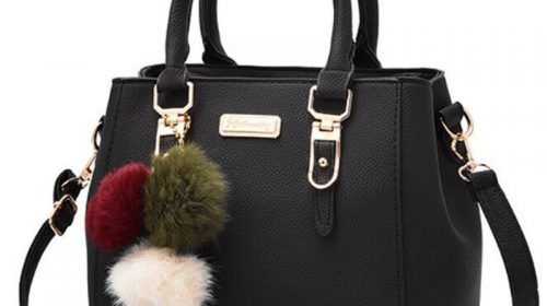 Yogodlns women beading pendant handbag ladies embossed shoulder bag ladies Messenger bag hairball bags high quality
