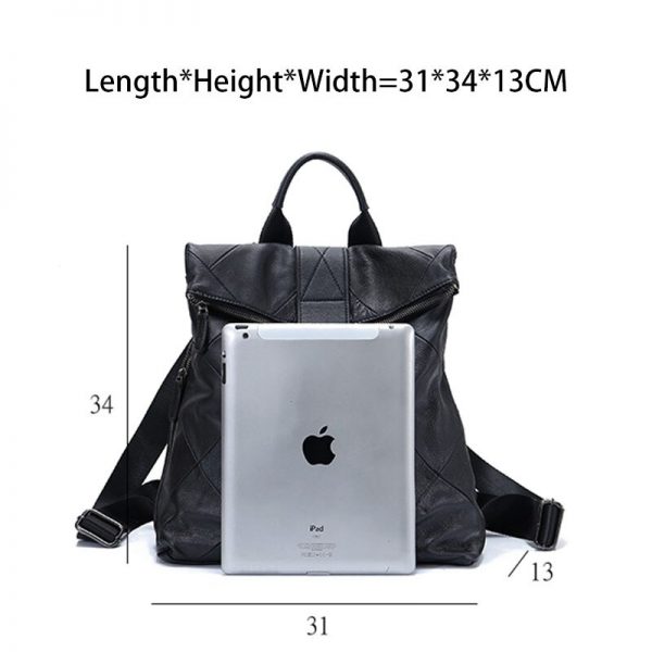 Zency  Cowhide Leather Anti theft Women Backpack Outdoor Travel Bag Large Capactiy Girl s Schoolbag