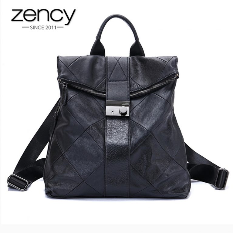 Genuine Leather Professional Knapsack Preppy Travel Backpack