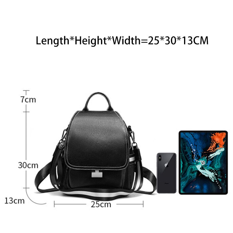 Zency Anti-theft Genuine Leather Casual Knapsack Backpacks