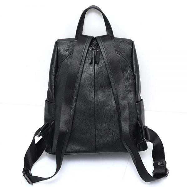 Zency Anti theft Women Backpack  Genuine Leather Black Travel Bag Big Schoolbag For Girls Fashion