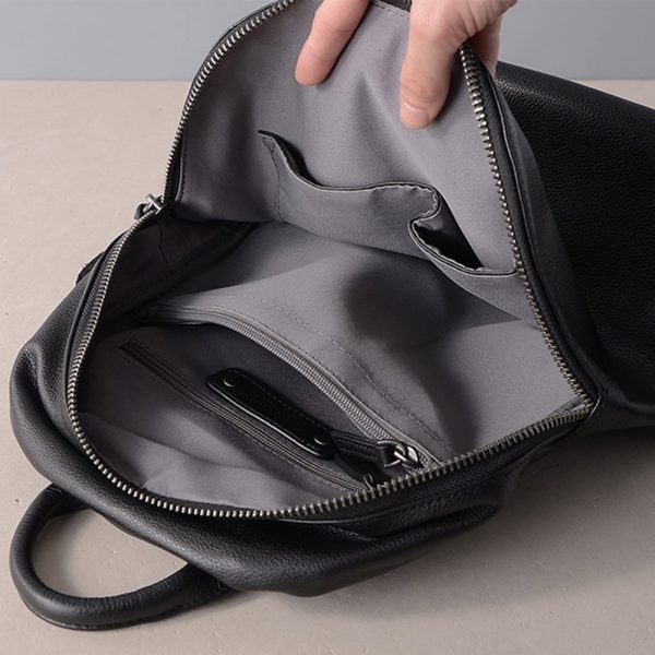 Zency Cowhide  Genuine Leather Black Women Backpack Vintage Travel Bags Notebook Schoolbag For Girls Daily