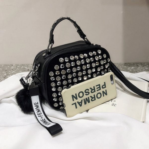 women luxury leather handbag famous designer ladies shoulder hand bag  new girl clutch diamond crossbody
