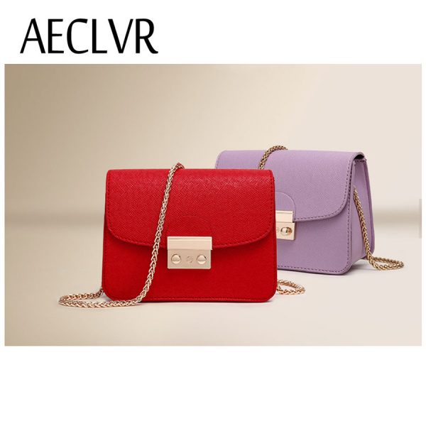 AECLVR Small Women Bags PU leather Messenger Bag Clutch Bags Designer Mini Shoulder Bag Women Handbag