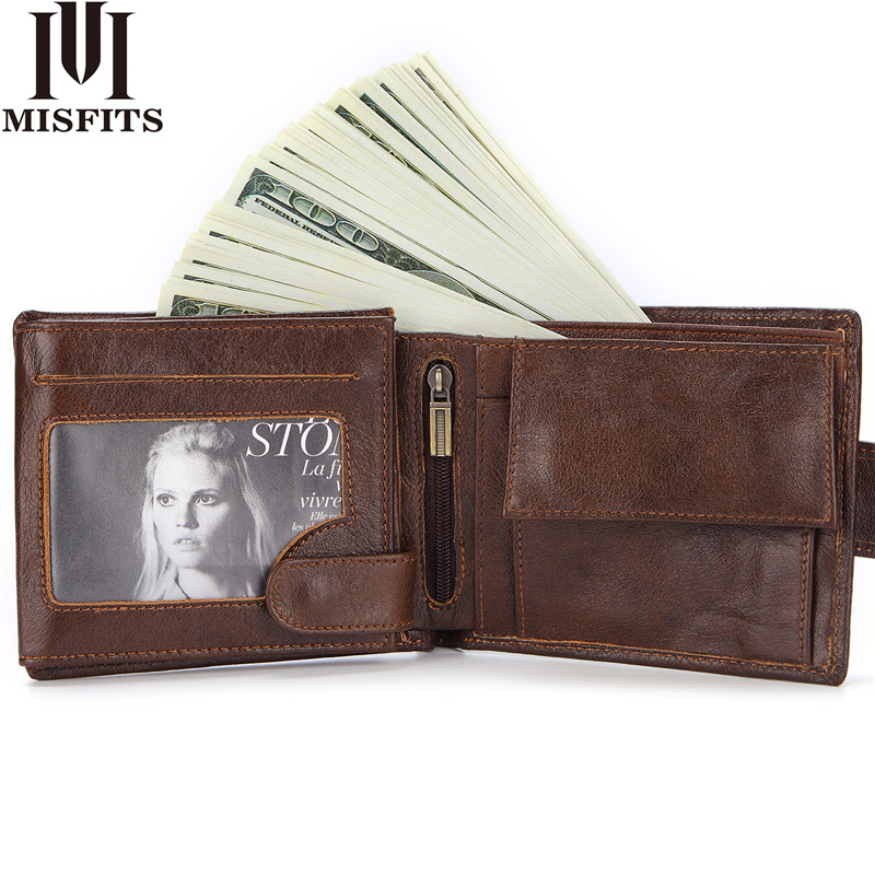 Men leather wallet in solid colour Chocolate Brown La Martina | Shop Online