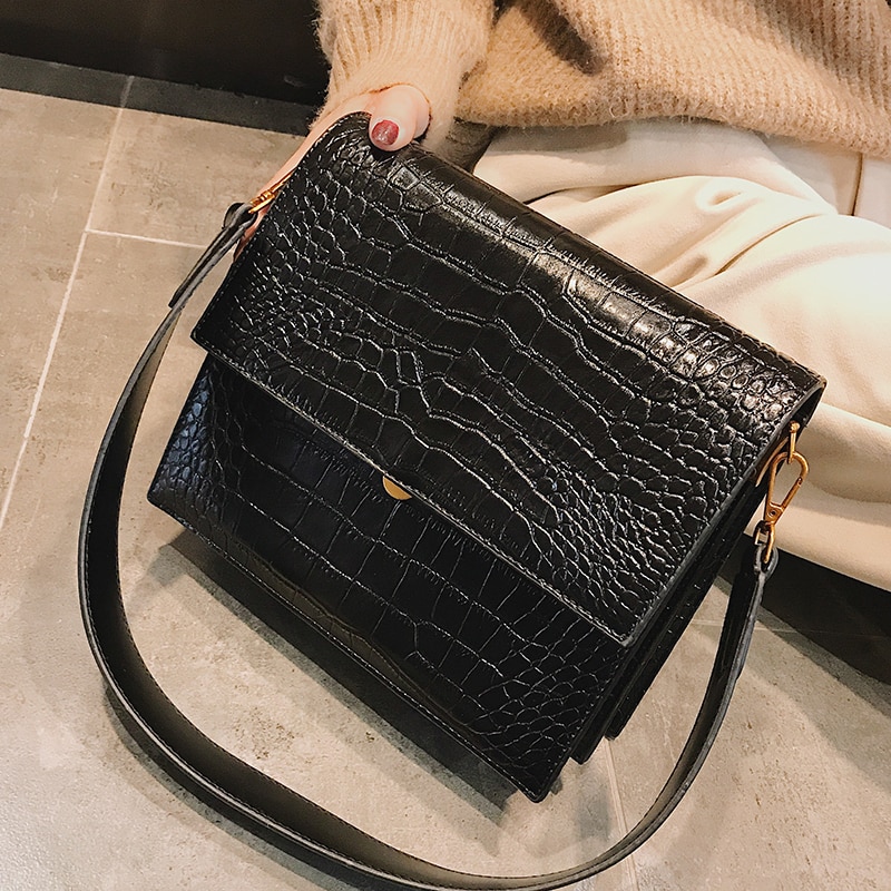 Crocodile Leather Crossbody Bags for Women 3 in 1 Luxury Handbag and Purse  2021 New Fashion