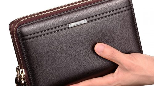Double Zipper Business Wallets