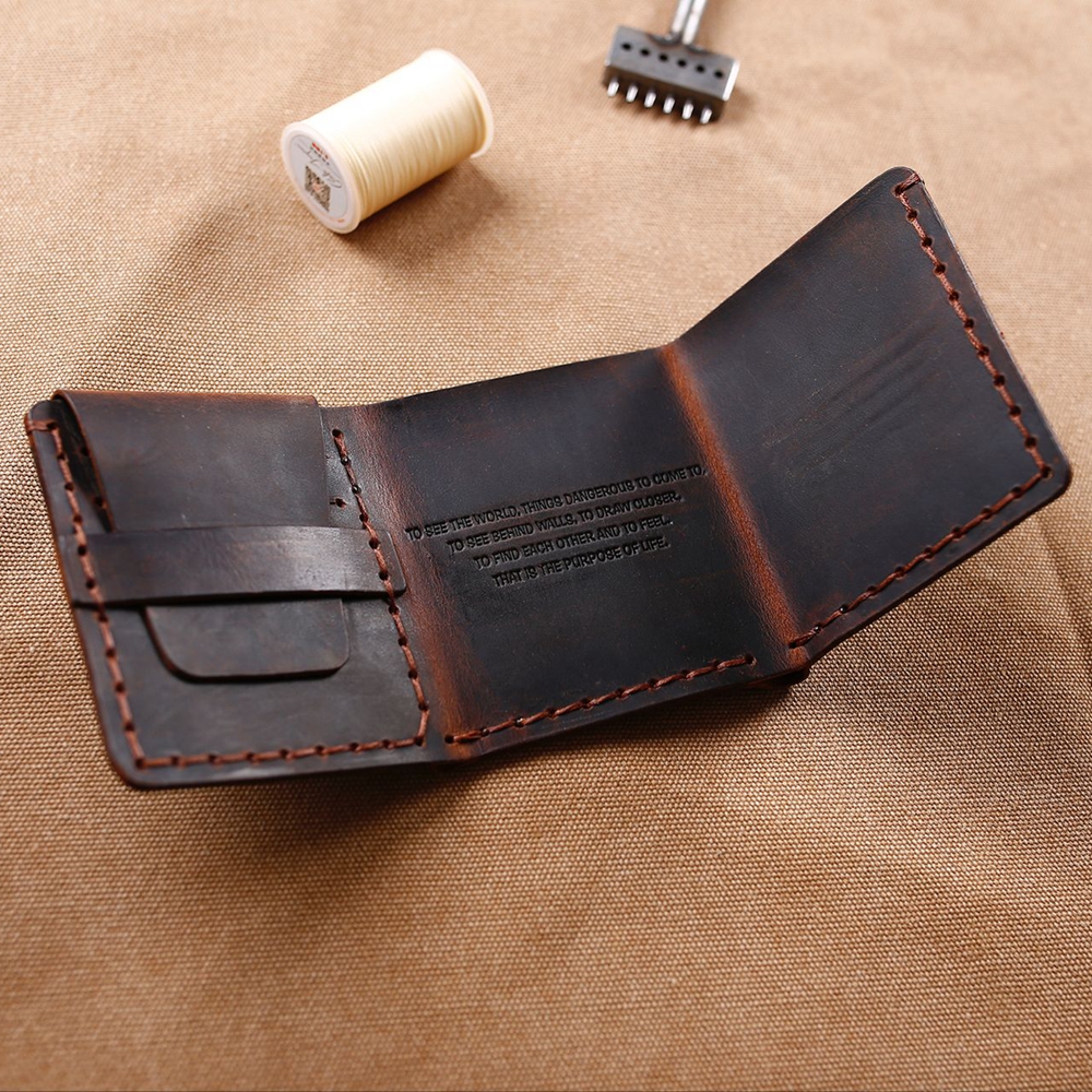Genuine Horse Leather Vintage Trifold Men’s Wallets