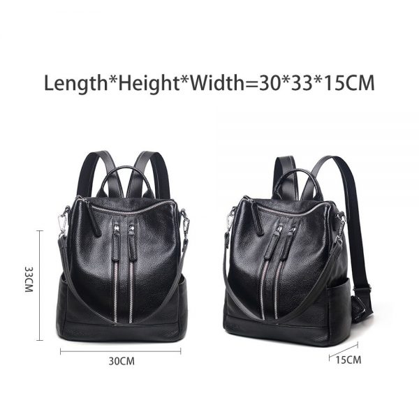 Zency Fashion Genuine Leather Women Backpack Ladies Travel Bags Girl Schoolbag Preppy Style  Ways Wearing