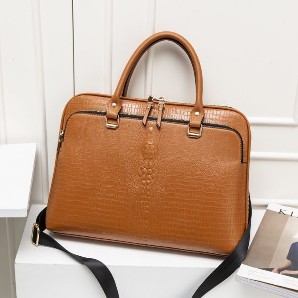 Business Women s Briefcase Bag Woman Leather Laptop Handbag Work Office Ladies Crossbody Bags For Women