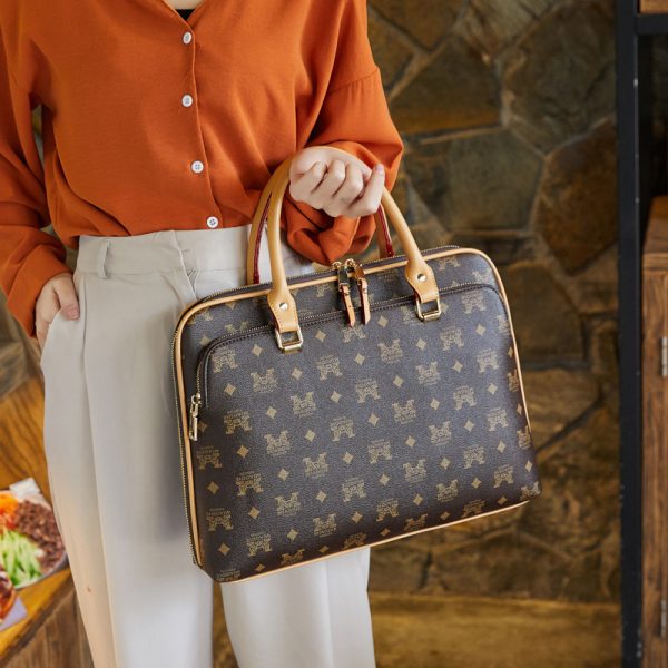 Business Women s Briefcase Bag Woman Leather Laptop Handbag Work Office Ladies Crossbody Bags For Women