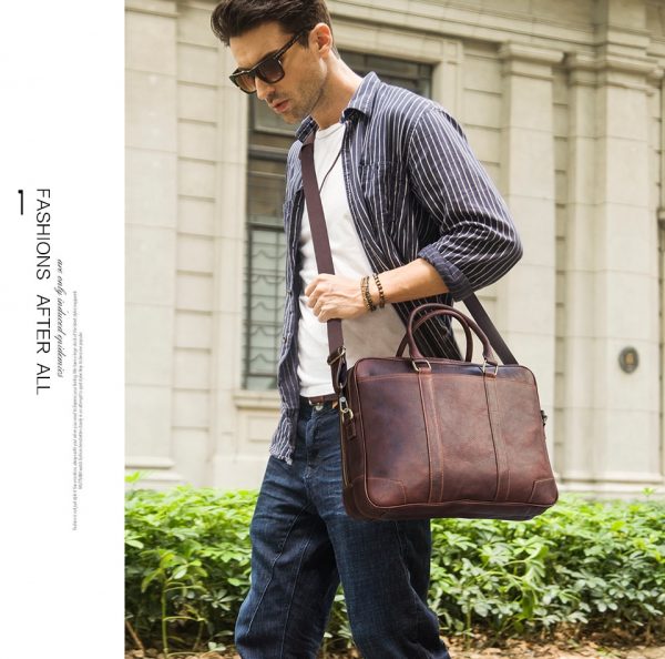 CONTACT S Business Man Bag Vegetable Cow Leather Briefcase Bags For Men Laptop Shoulder Bag Quality