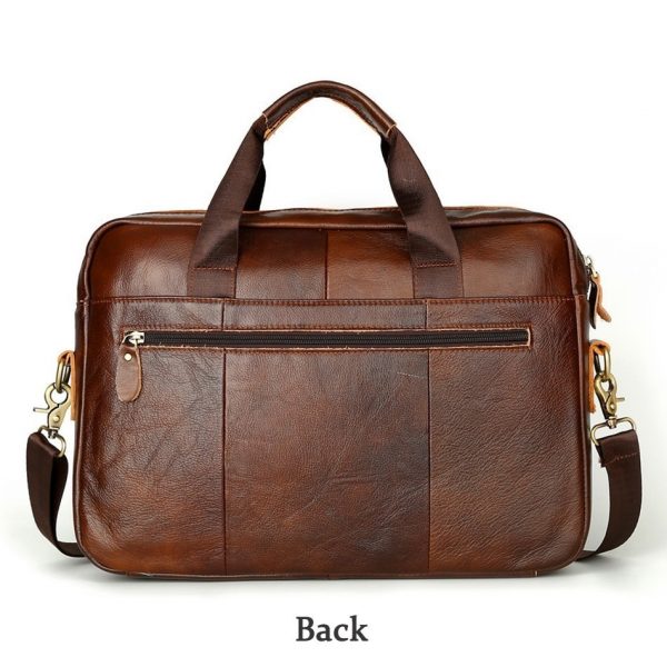 Cowhide Leather Briefcase Mens Genuine Leather Handbags Crossbody Bags Men s High Quality Luxury Business Messenger