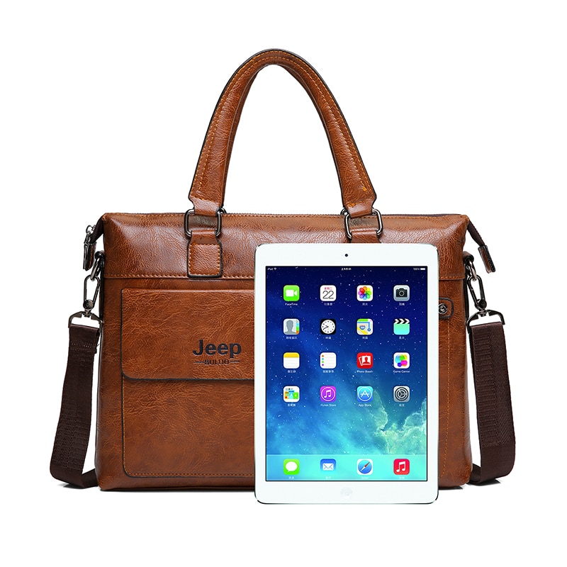 High Quality Designer PU Leather 13 inch Laptop Bags by JEEP BULUO