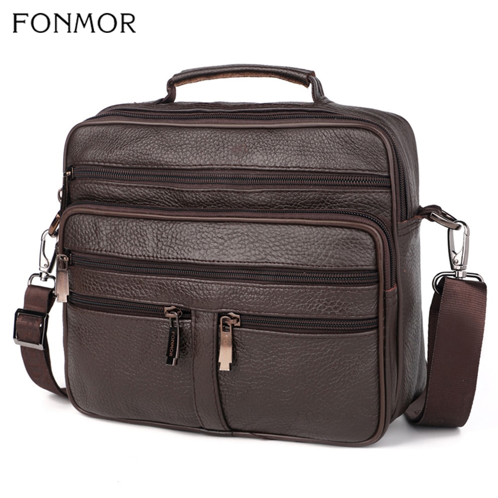 Fonmor’s Genuine Cowhide Leather Messenger / Shoulder Laptop Bags