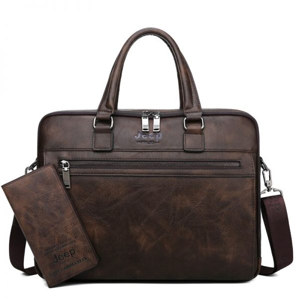 JEEP BULUO’s High Quality Leather Laptop Bags for 13.3 inch Laptops