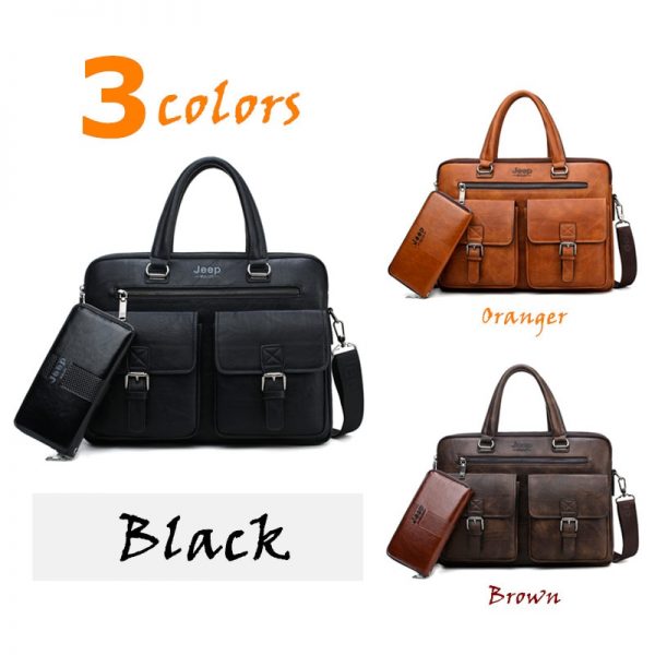 JEEP BULUO Men Business Bag For   inch Laptop Briefcase Bags  in  Set