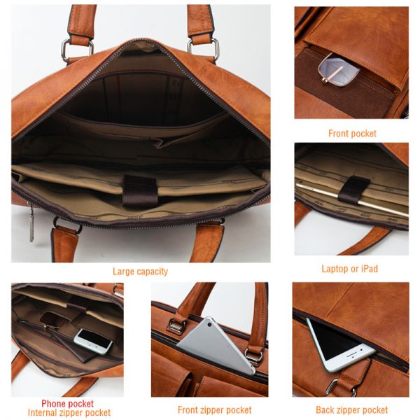JEEP BULUO Men Business Bag For   inch Laptop Briefcase Bags  in  Set