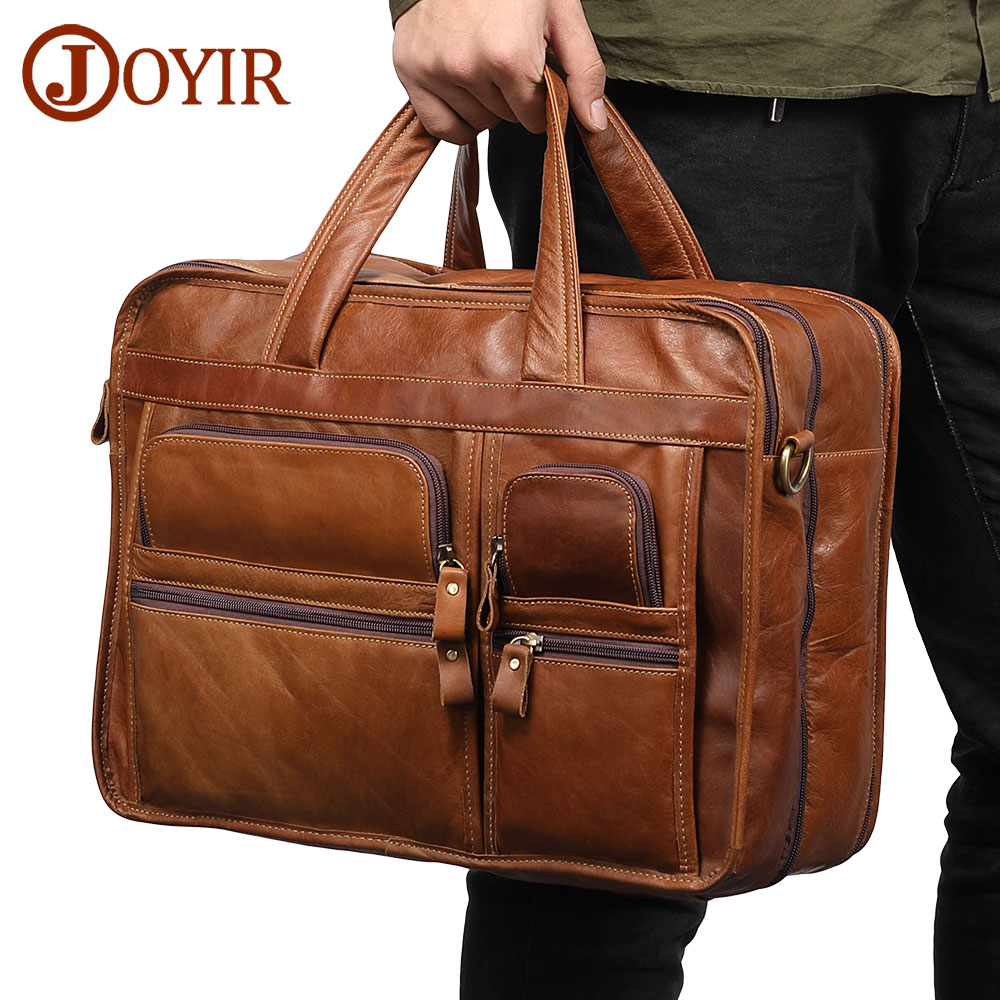 JOYIR’s Genuine Casual Leather Tote Shoulder Laptop Bags for Men