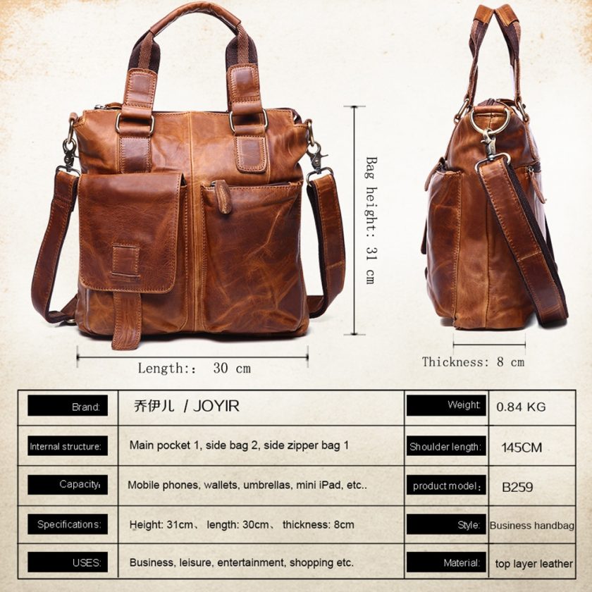 JOYIR’s Genuine Leather Men’s Business / Laptop Bags