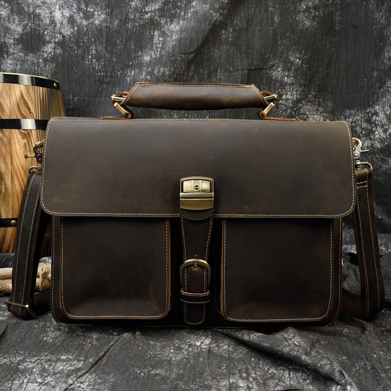 MAHEU’s Genuine Cowhide Leather Luxury Laptop Bags