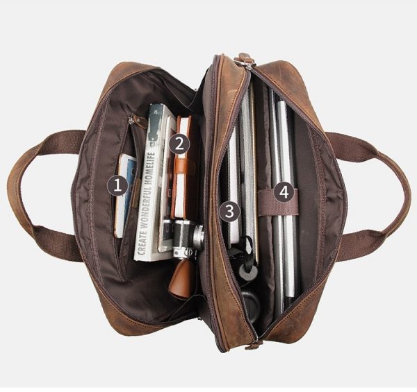 MAHEU Top Qaulity Brand Briefcase Bag For Men Male Business Bag Vintage Designer Handbag Laptop Briefcase