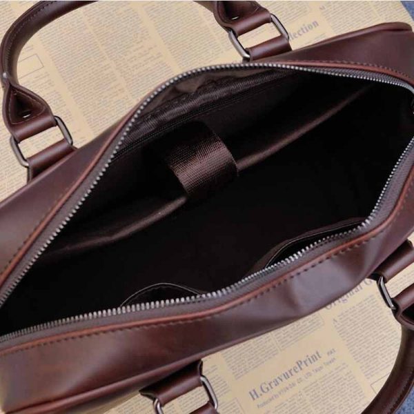 Men s business PU leather handbag briefcase mean handbag sacoche homme messenger bags laptop tote bag