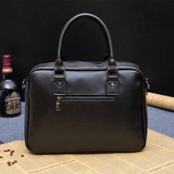 Men s business PU leather handbag briefcase mean handbag sacoche homme messenger bags laptop tote bag