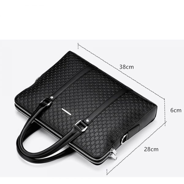 New Double Layers Men s Leather Business Briefcase Casual Man Shoulder Bag Messenger Bag Male Laptops