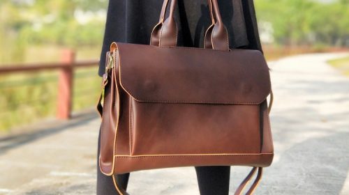 Leather Briefcase Bag