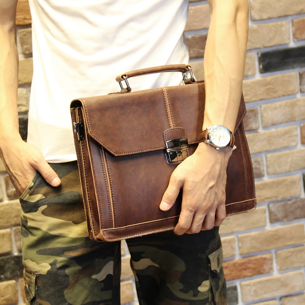 New Fashion Messenger Bags Vintage Leather Bags For Men Crazy