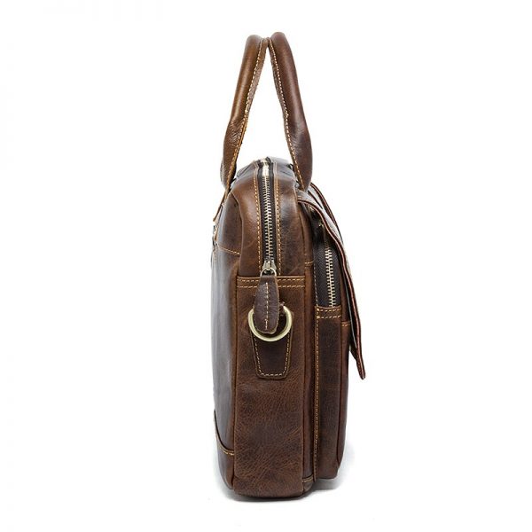 WESTAL Business Men Briefcase Bag Men s Genuine Leather Bags inch Laptop Bag Leather Male Briefcases