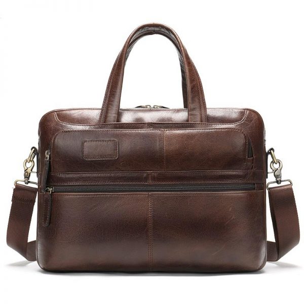 WESTAL Business Men Briefcase Laptop Bag Leather Men s Messenger Bag Genuine Leather Work Office Bags
