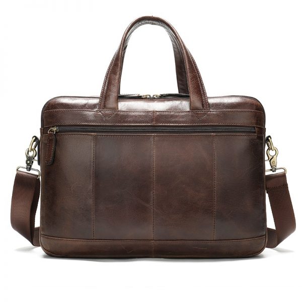 WESTAL Business Men Briefcase Laptop Bag Leather Men s Messenger Bag Genuine Leather Work Office Bags