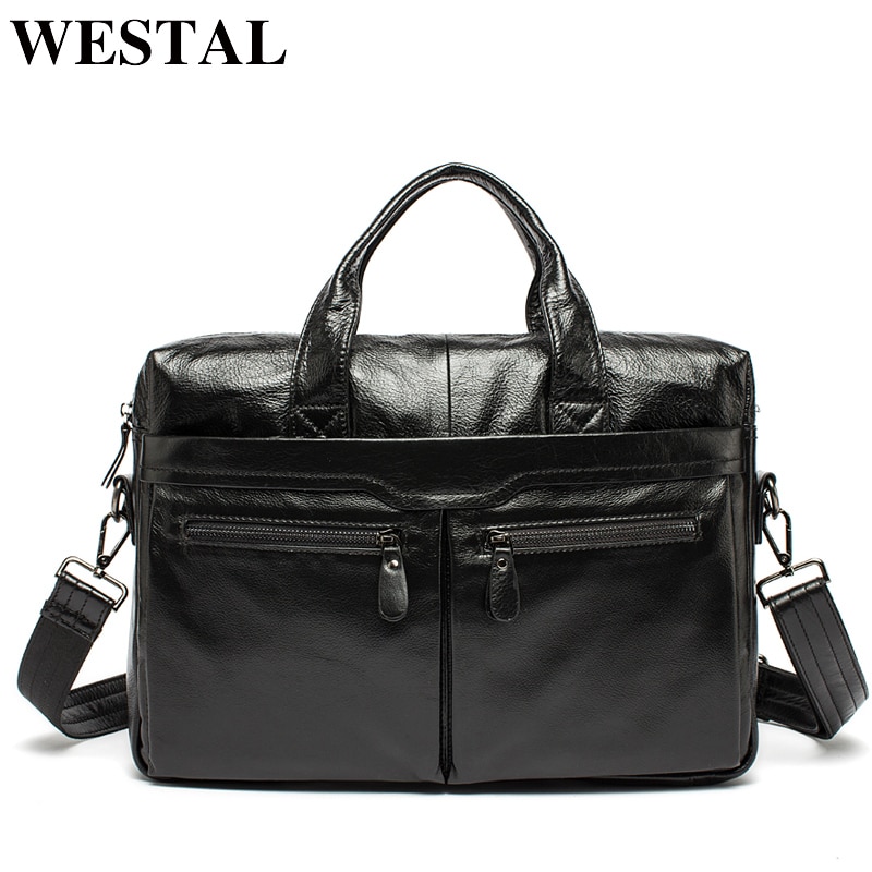 WESTAL’s Genuine Leather Luxury Office / Laptop Bags for Business Men