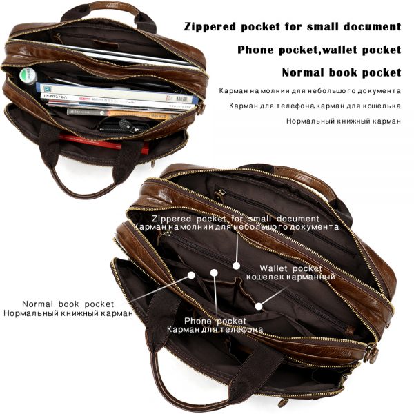 WESTAL Men s Briefcase Male Genuine Leather Men Bags Messenger Leather Laptop Bag Office Bag for